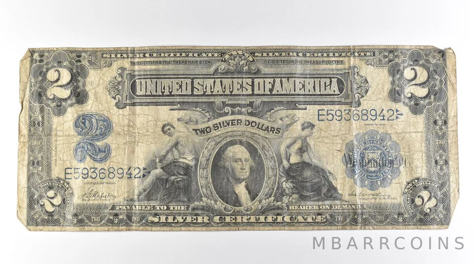 1899 $2 Silver Certificate Large Note Blue Seal *3065