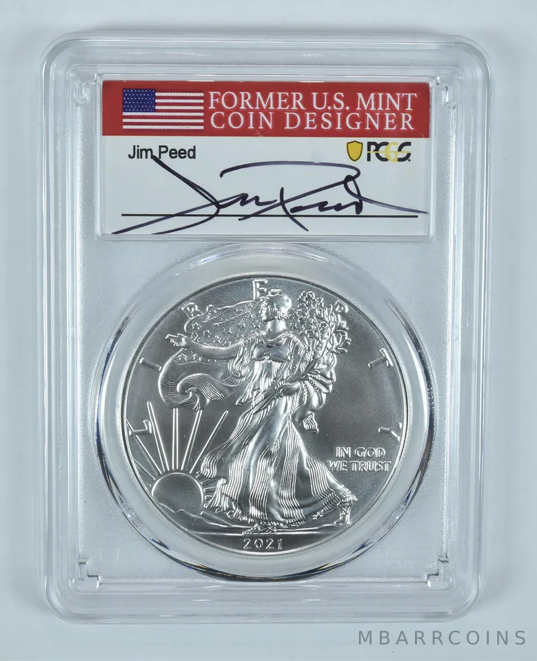 2021-(W) American Silver Eagle Type 1 Struck At West Point FDOI MS70 PCGS