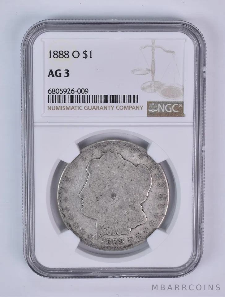 1888-O Morgan Silver Dollar AG3 NGC Lowball