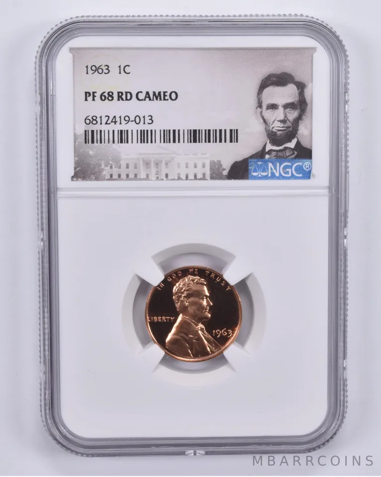 1963 Lincoln Memorial Cent PF68 RD Cameo NGC Special Label