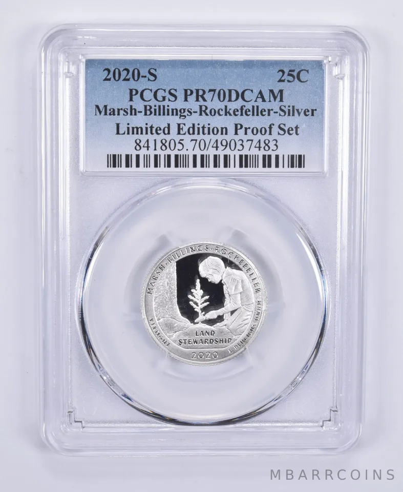 2020-S Quarter Silver Marsh-Billings Limited Edition Set PR70 PCGS