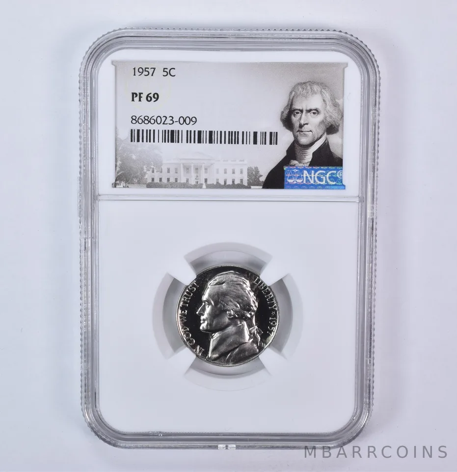 1957 Jefferson Nickel PF69 NGC Special Label
