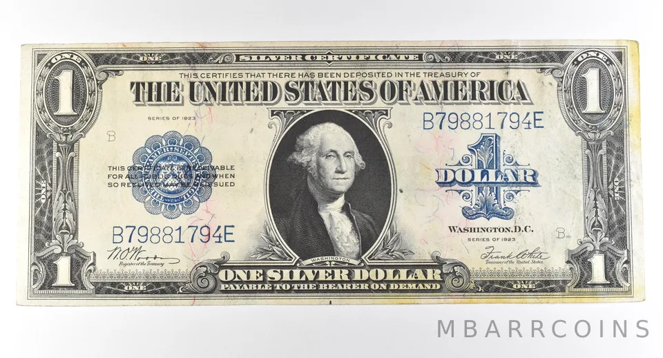 1923 $1 Silver Certificate Large Note Blue Seal *2977