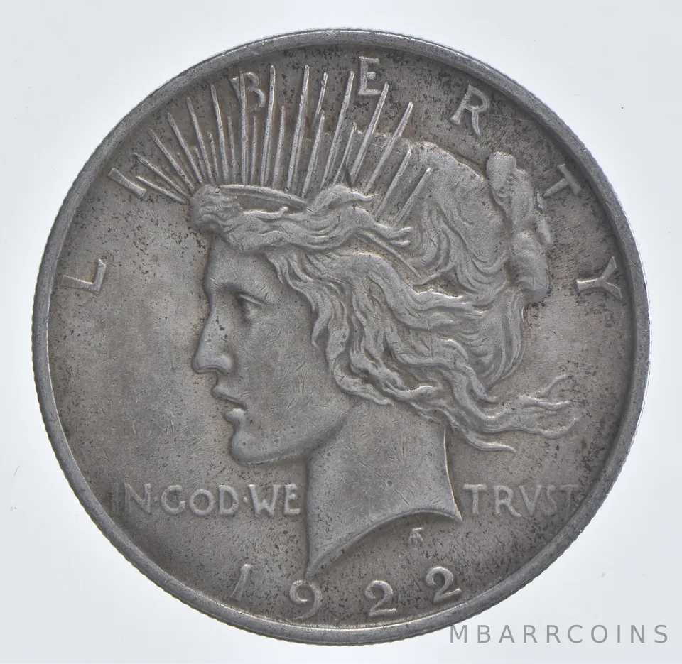 Better - 1922 Peace Silver Dollar - 90% US Coin *616