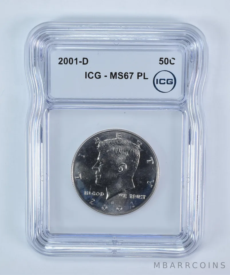 2001-D Kennedy Half Dollar MS67 PL ICG