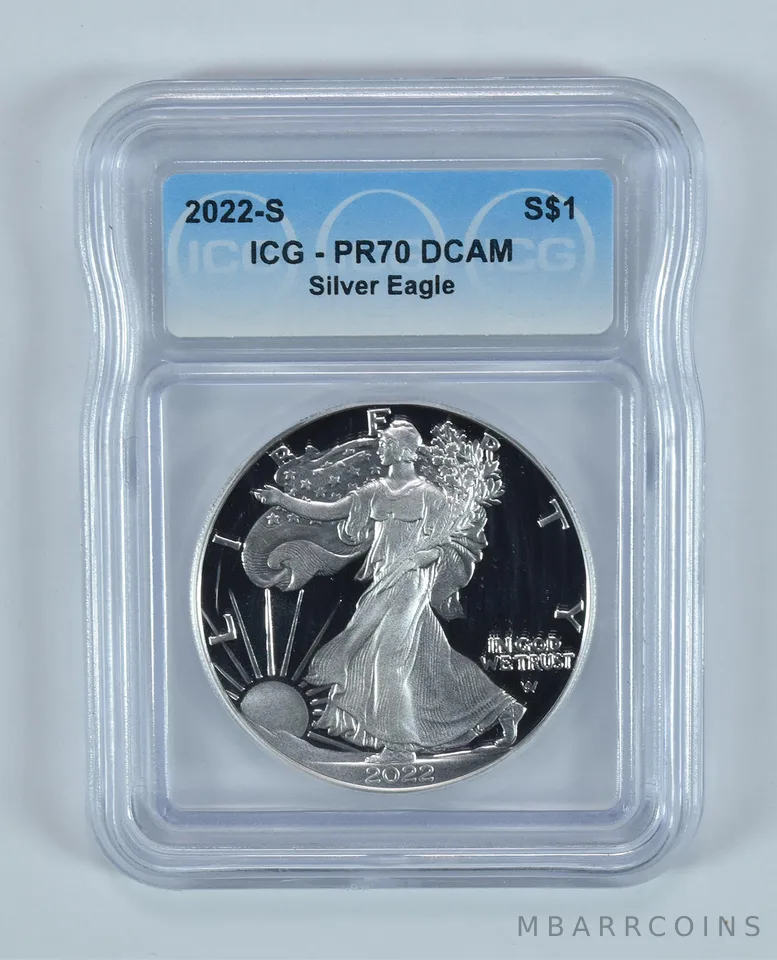 2022-S American Silver Eagle PR70 DCAM ICG