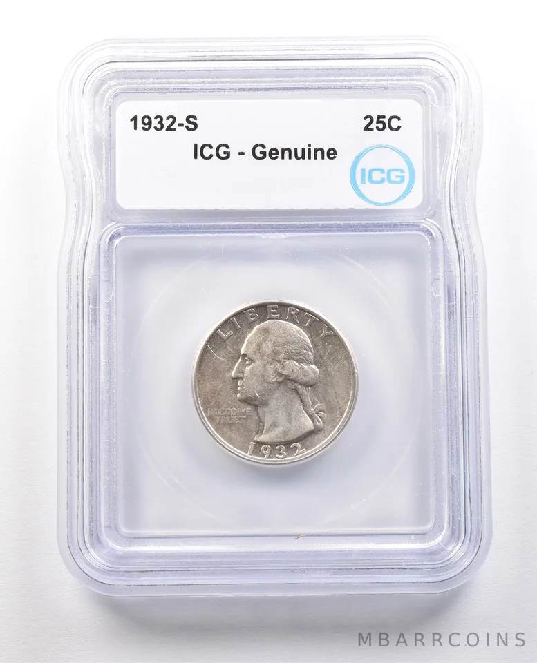 1932-S Washington Quarter Genuine ICG *1414