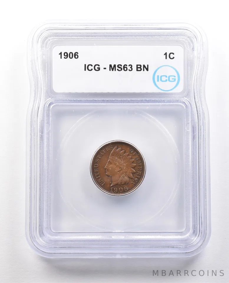 1906 Indian Head Cent MS63 BN ICG *1439