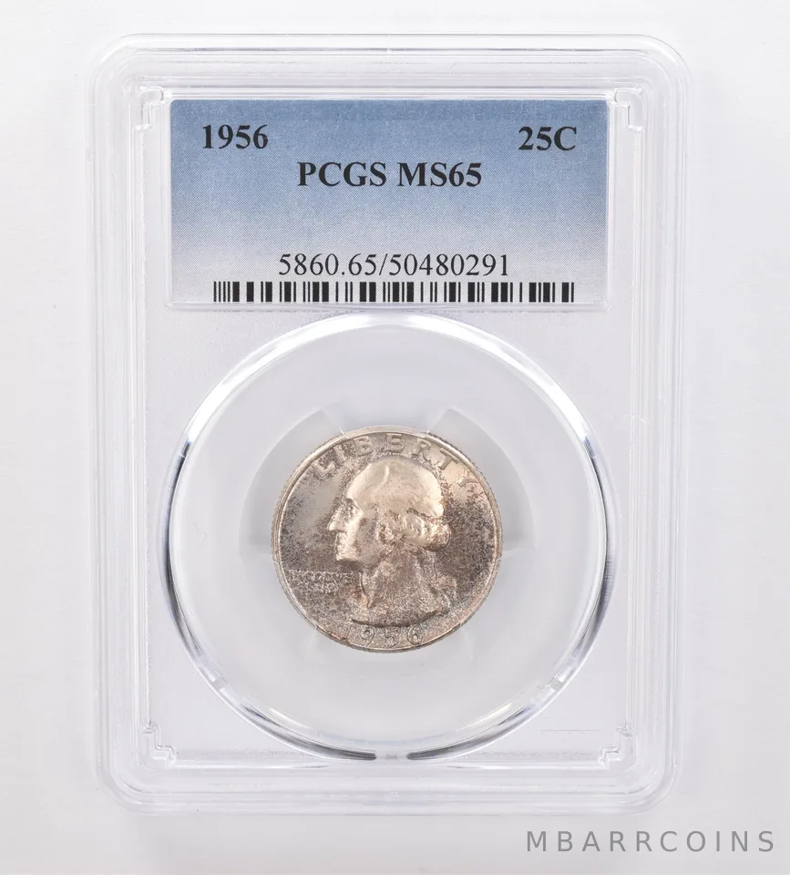 1956 Washington Quarter MS65 PCGS Beautiful Tone *0027