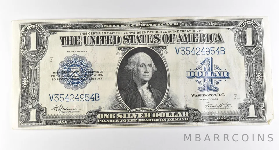 1923 $1 Silver Certificate Large Note Blue Seal *2911
