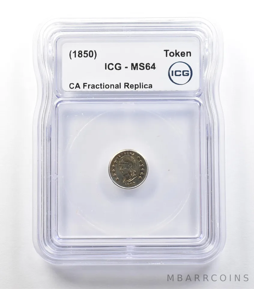 (1850) California Fractional Gold Token MS64 ICG a3969