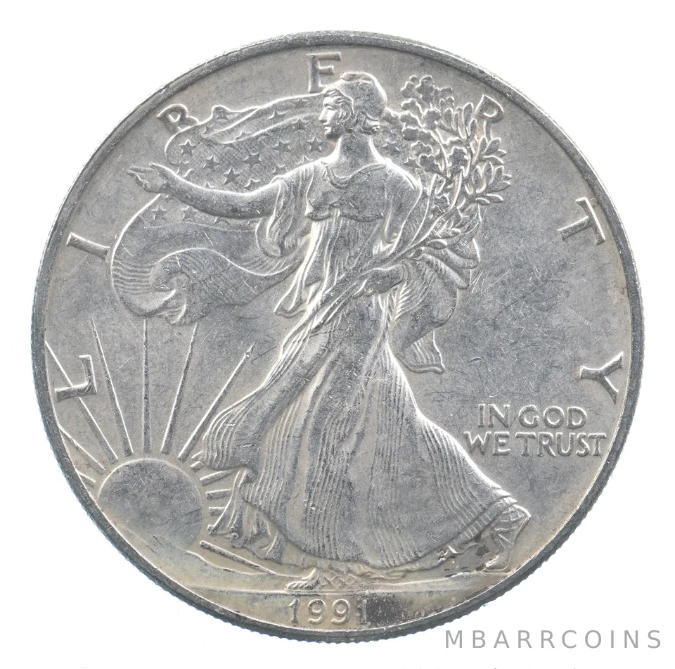 Better Date 1991 American Silver Eagle 1 Troy Oz .999 Fine Silver *876