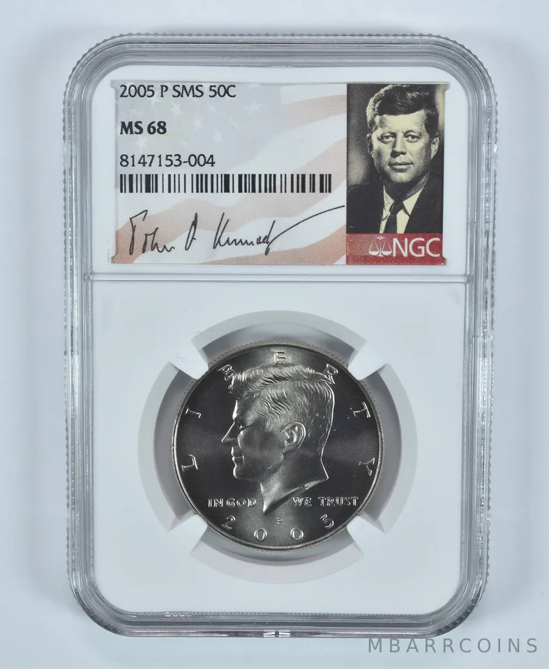 2005-P Kennedy Half Dollar SMS MS68 NGC Special Label