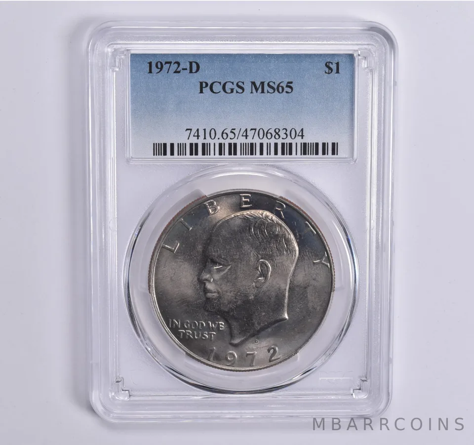 1972-D Eisenhower $1 MS65 PCGS Blue Lbl