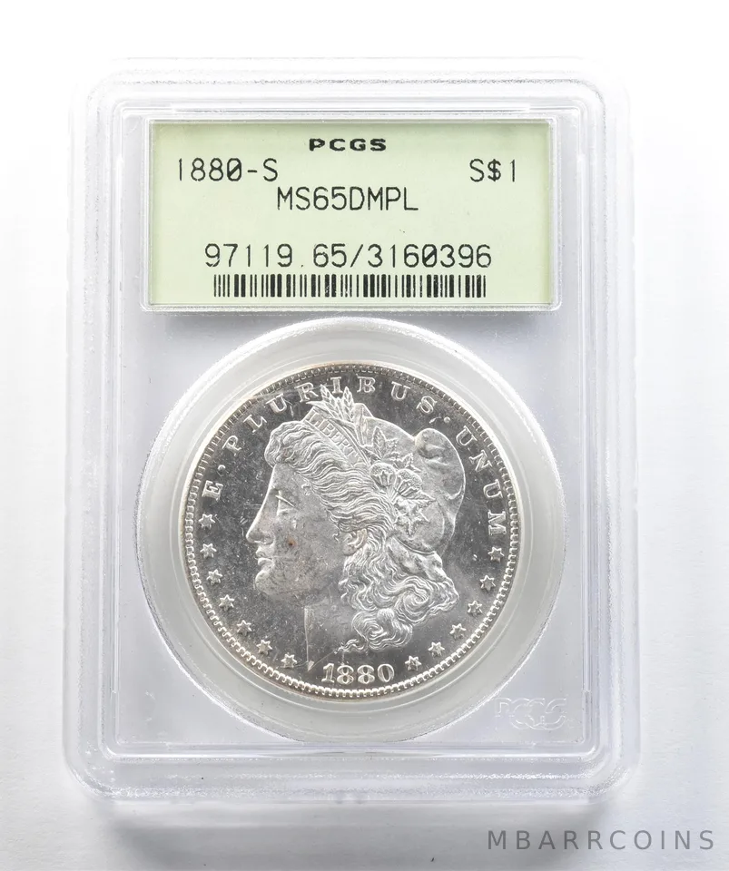 1880-S Morgan Silver Dollar MS65 DMPL PCGS OGH UpGrade? *1619