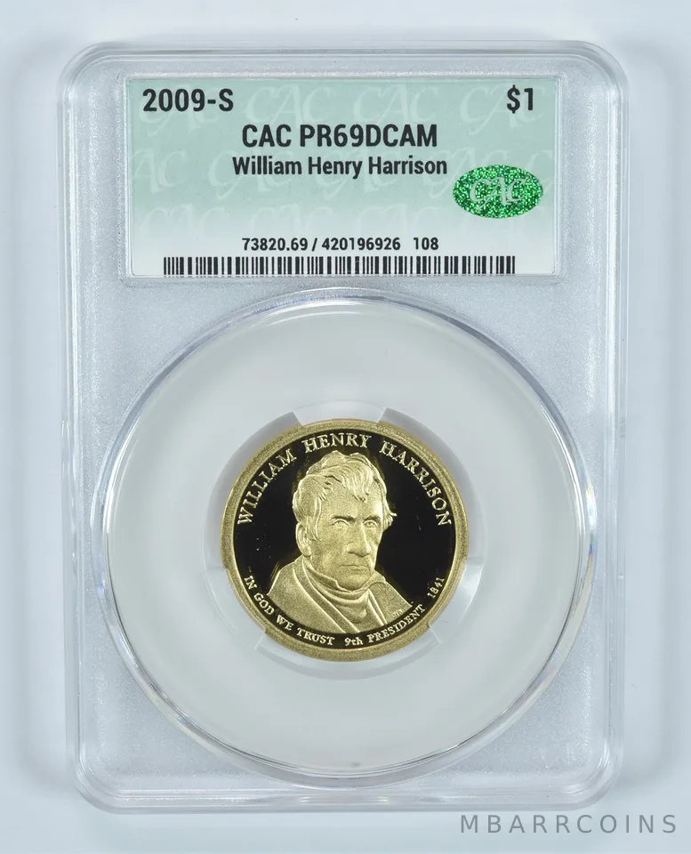 2009-S Presidential $1 William Henry Harrison PR69 DCAM CAC CACg