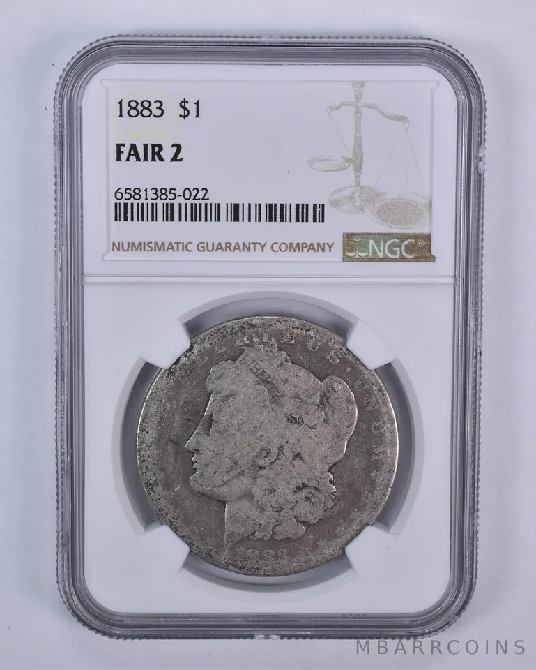 1883 Morgan Silver Dollar Fair 2 NGC Lowball