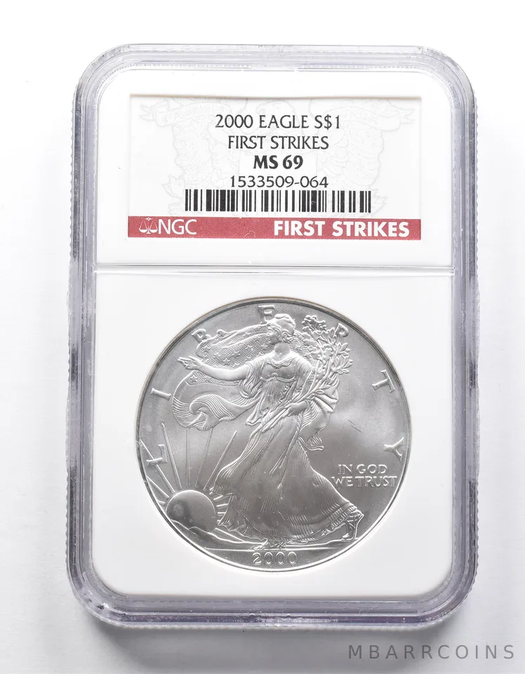 MS69 2000 American Silver Eagle FS NGC *9959