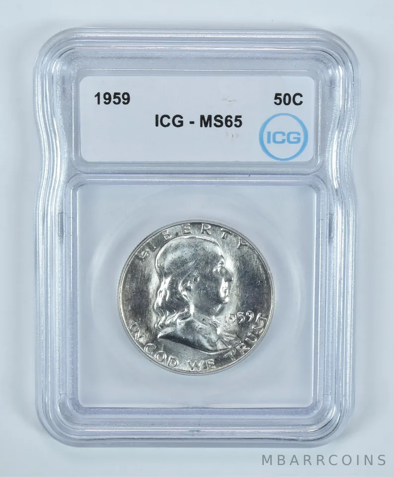 1959 Franklin Half Dollar MS65 ICG