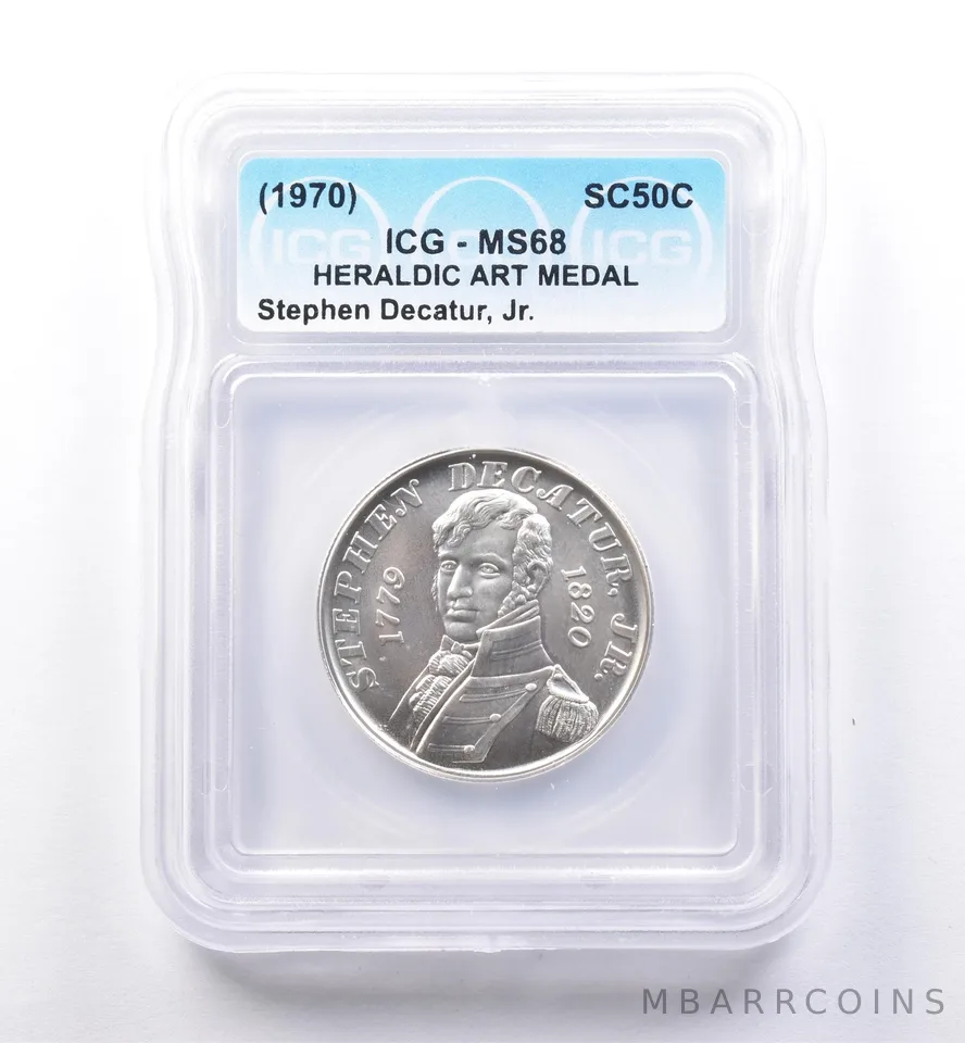 (1970) So Called Half Dollar Stephen Decatur Jr MS68 ICG *8477