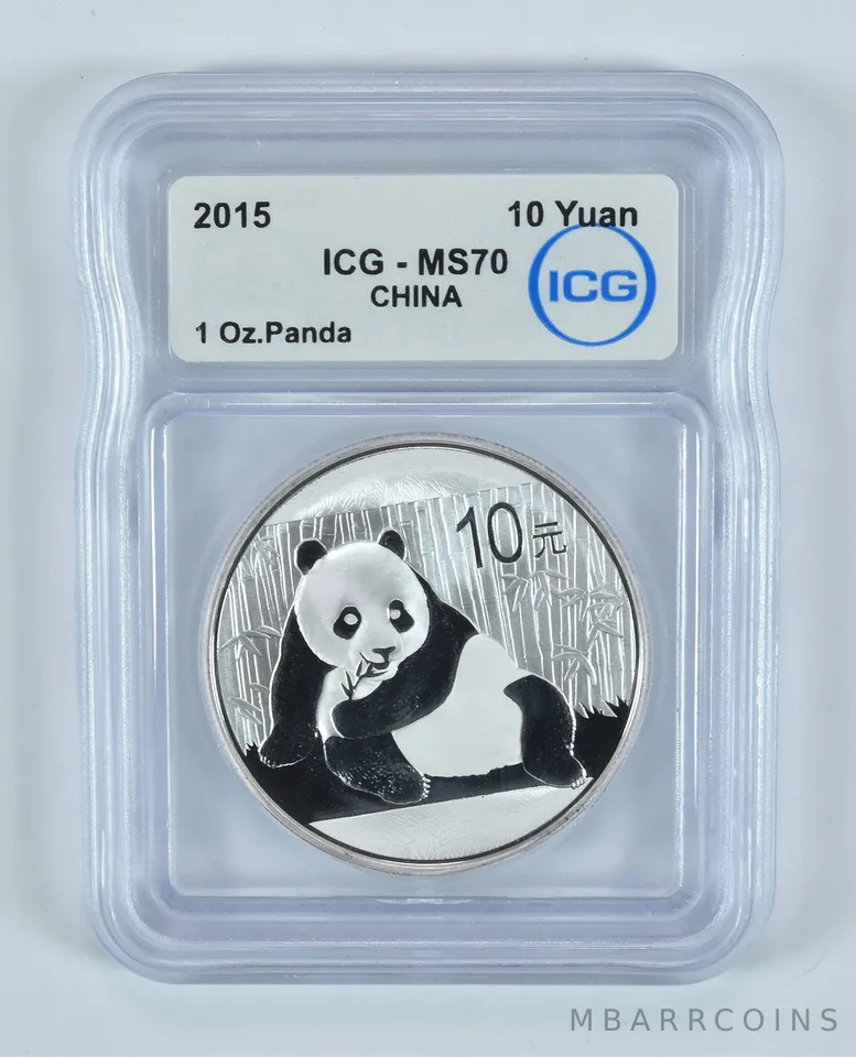 2015 China 10 Yuan Silver Panda MS70 ICG
