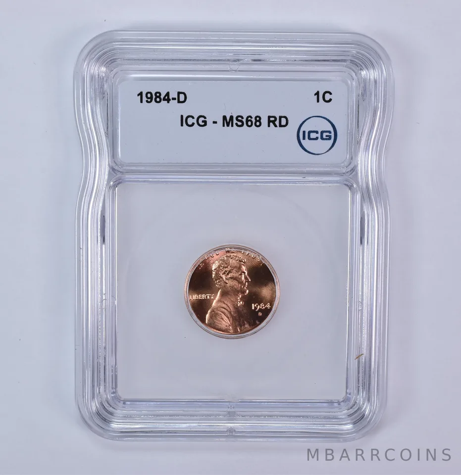 1984-D Lincoln Memorial Cent MS68 RD ICG