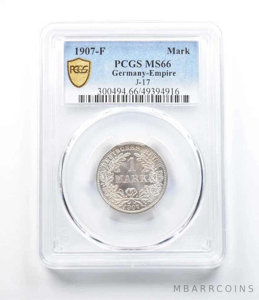 1907-F Germany Empire Mark J-17 MS66 PCGS a4281