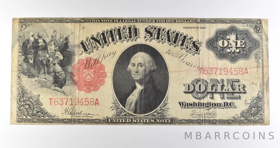 1917 $1 Legal Tender Red Seal Large Note Fr#39 *4583