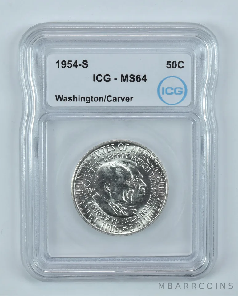 1954-S Washington Carver Commemorative Half Dollar MS64 ICG