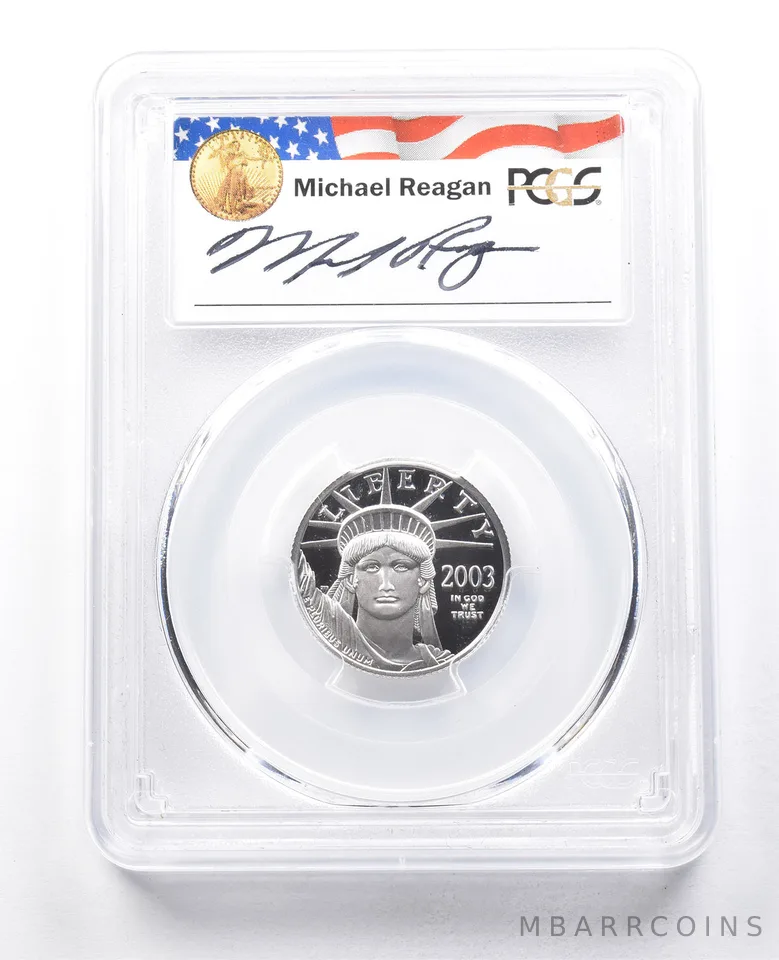 2003-W $25 American Platinum Eagle Michael Reagan PR69 DCAM PCGS *1812