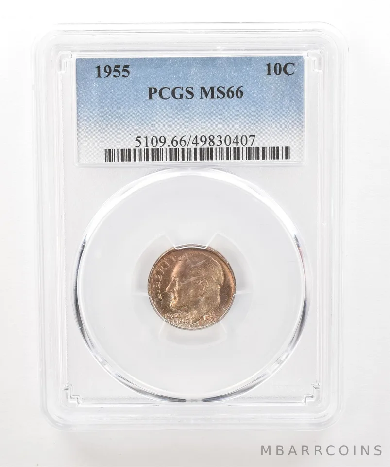 1955 Roosevelt Dime MS66 PCGS Beautiful Tone a5234