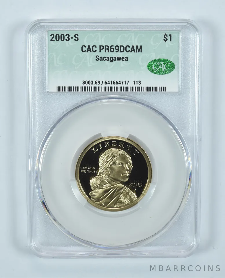 2003-S Sacagawea $1 PR69 DCAM CAC CACg