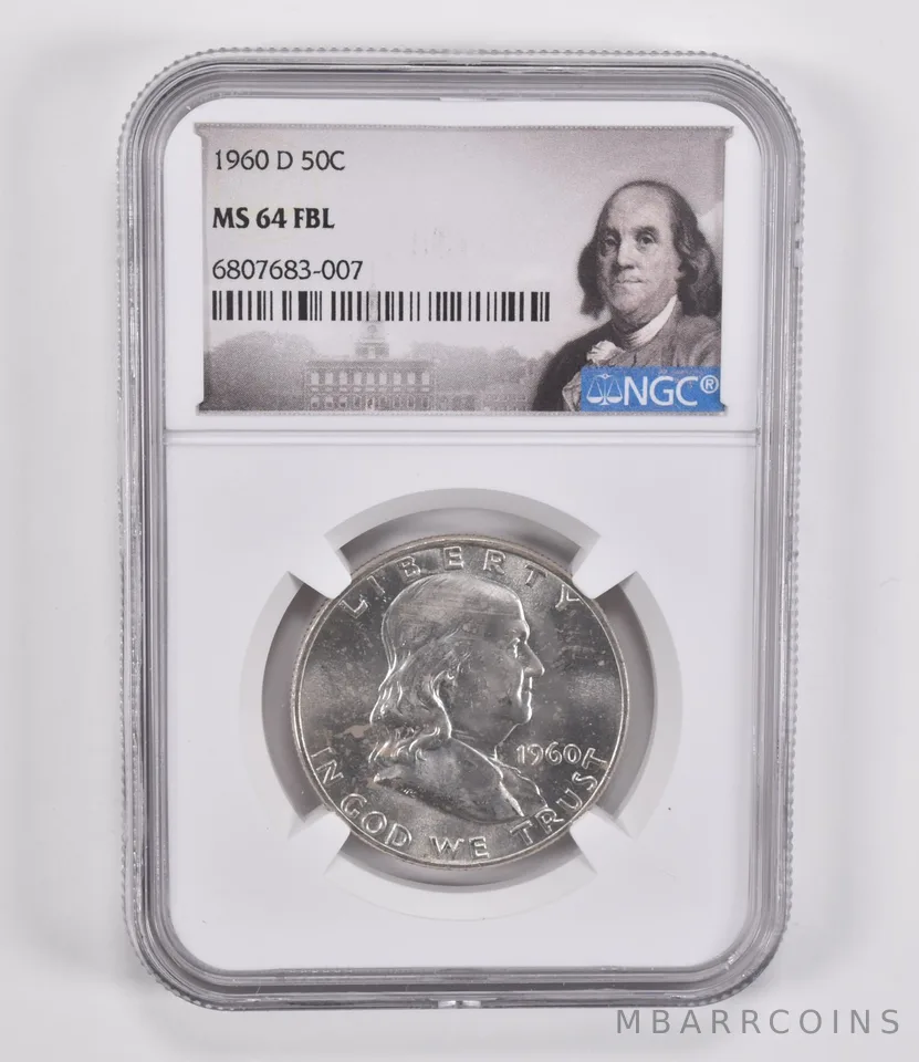 1960-D Franklin Half Dollar MS64 FBL NGC Special Label