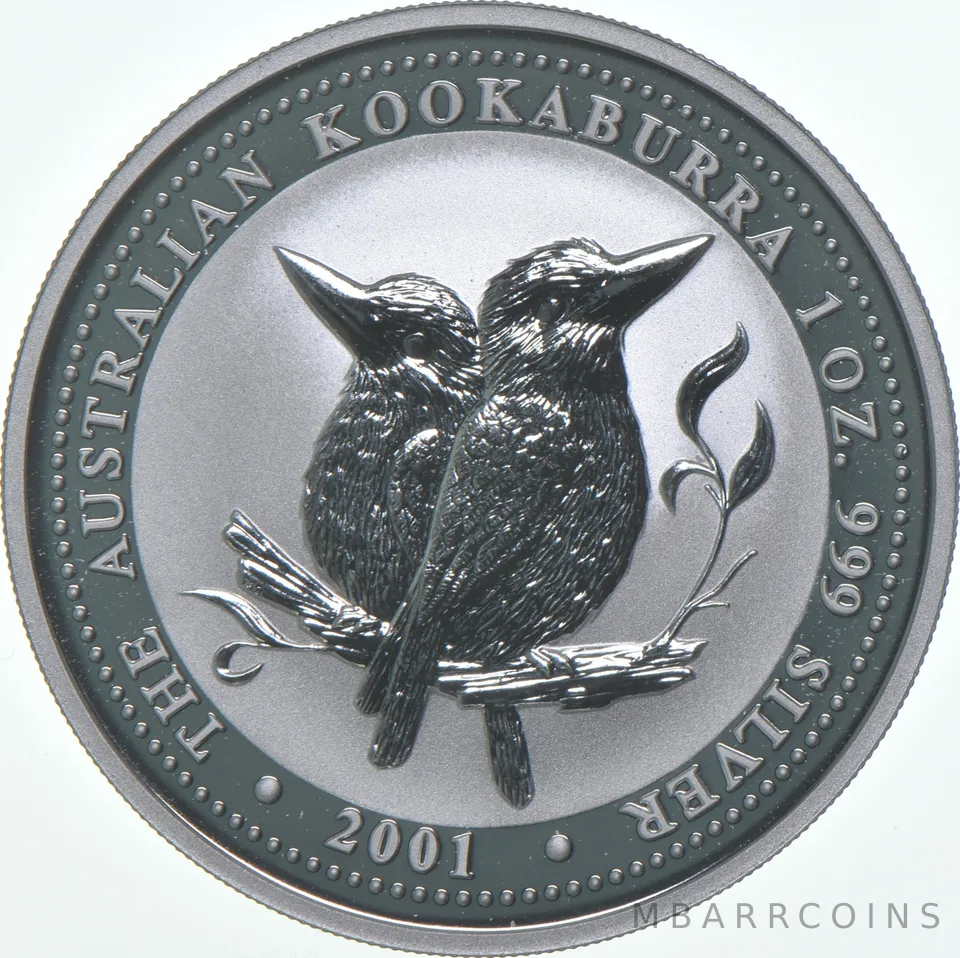 2001 Australia 1 Dollar Silver Kookaburra 1 Oz Silver