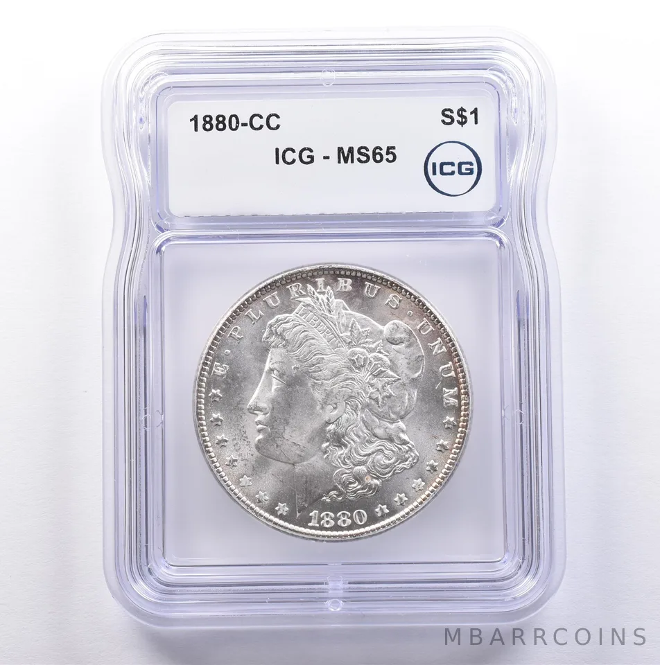 1880-CC Morgan Silver Dollar MS65 ICG *9135