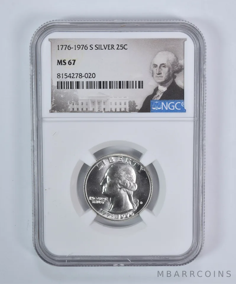 1976-S Washington Quarter Silver MS67 NGC Special Label