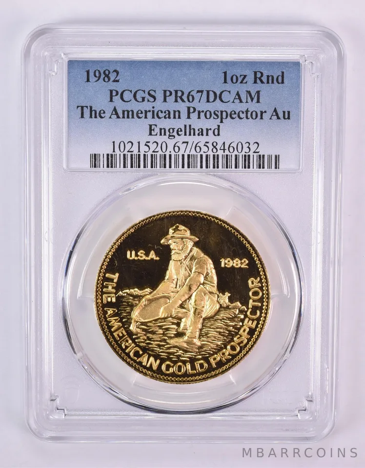 1982 Engelhard American Prospector 1 Oz Gold PR67 DCAM PCGS *1015