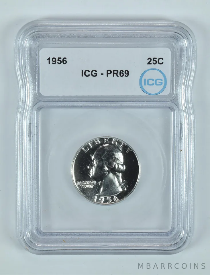 1956 Washington Quarter PR69 ICG