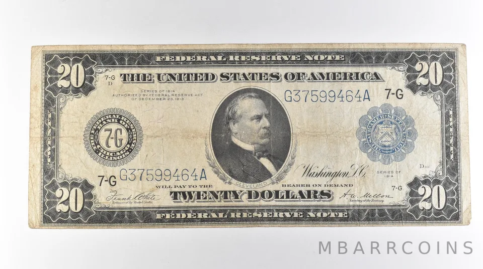 1914 $20 Chicago IL FRN Large Note Blue Seal *3151