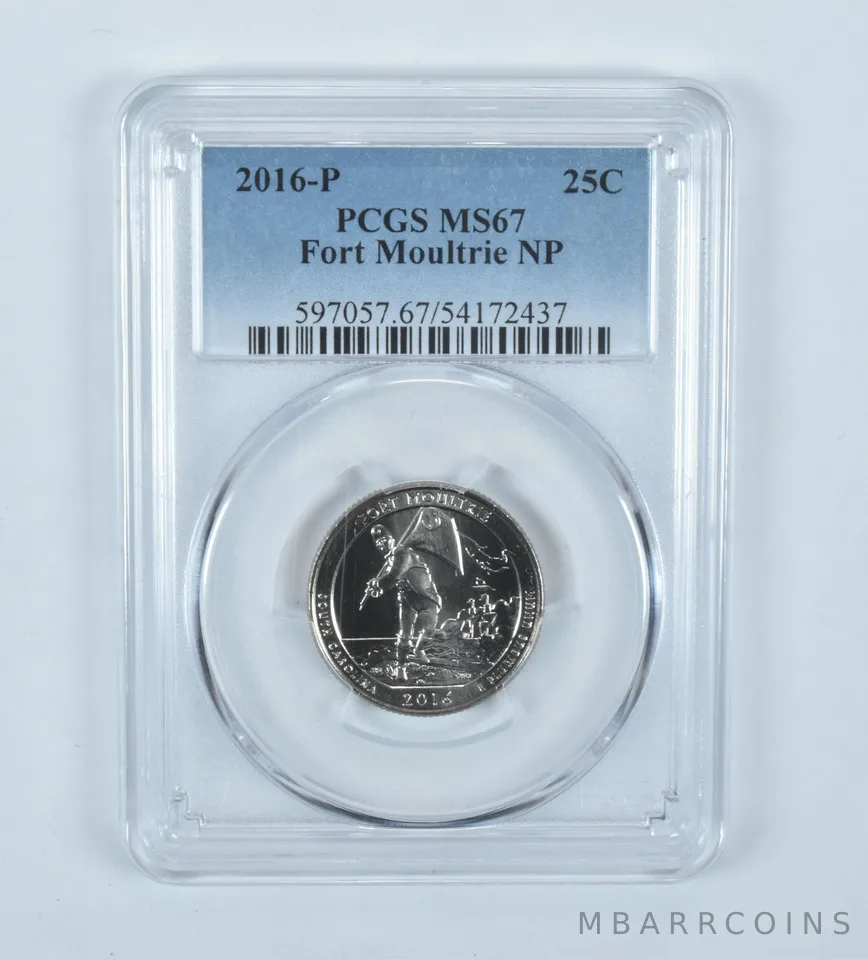 2016-P Washington Quarter ATB Fort Moultrie MS67 PCGS