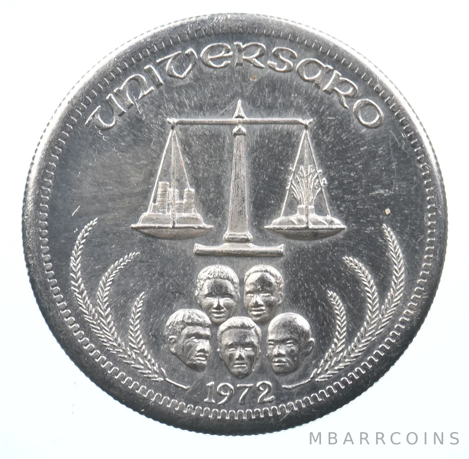 VINTAGE Art Bar/Round - 1972 Universaro 1 Oz. .999 Silver - One Troy Ounce *882
