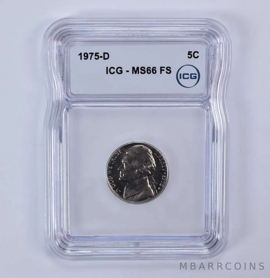 1975-D Jefferson Nickel MS66 FS ICG