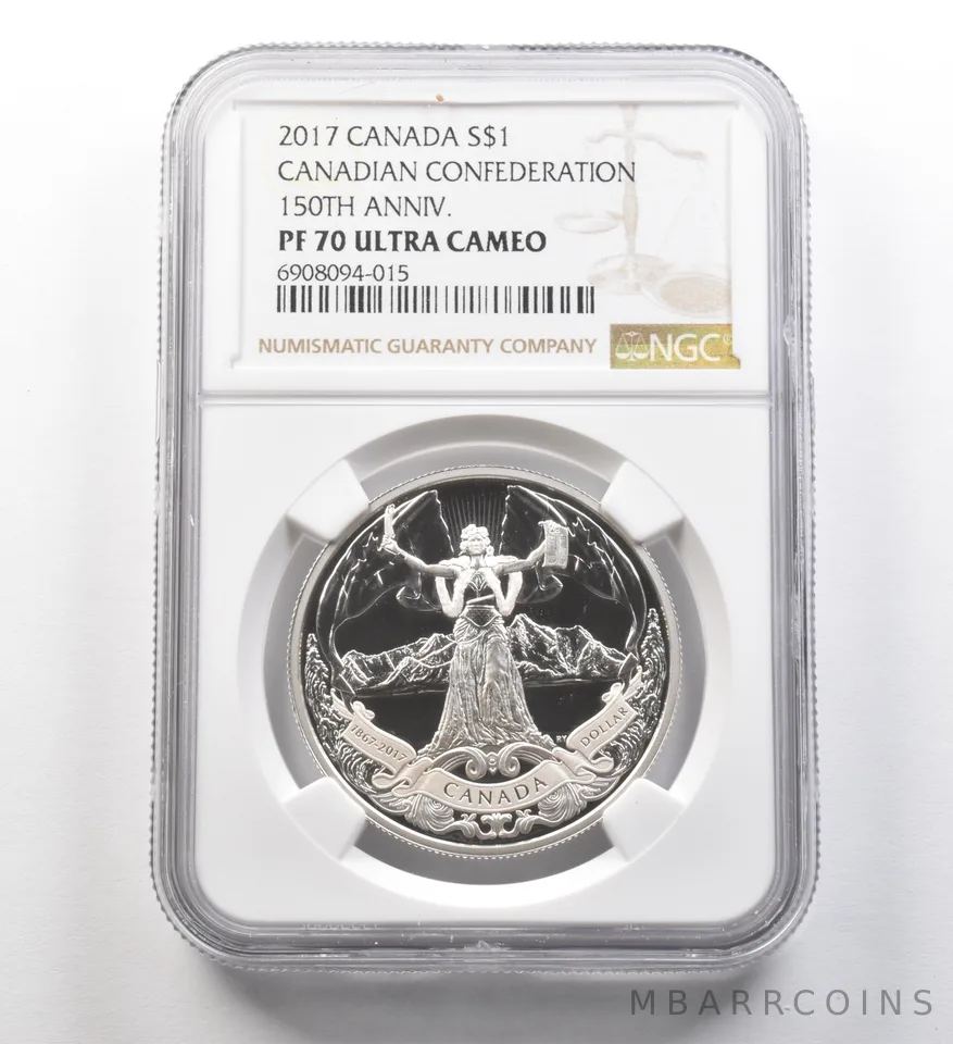 2017 Canada Silver Dollar Canadian Confederation 150th PF70 UCAM NGC a8251
