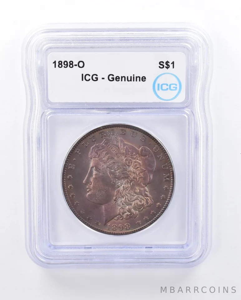 1898-O Morgan Silver Dollar Genuine ICG Beautiful Tone INSANE *1799