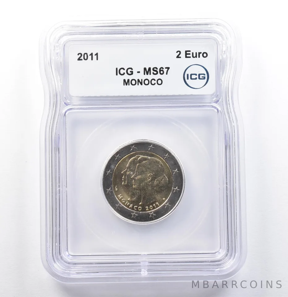 2011 Monaco 2 Euro MS67 ICG a9947