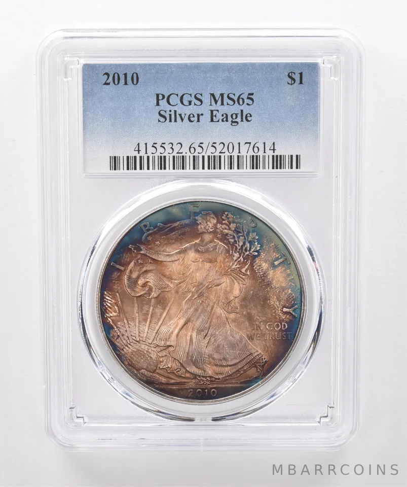 2010 American Silver Eagle MS65 PCGS Beautiful Tone *1977
