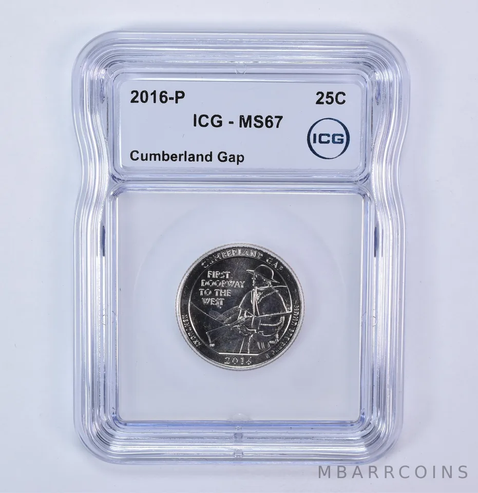 2016-P Washington Quarter ATB Cumberland Gap MS67 ICG