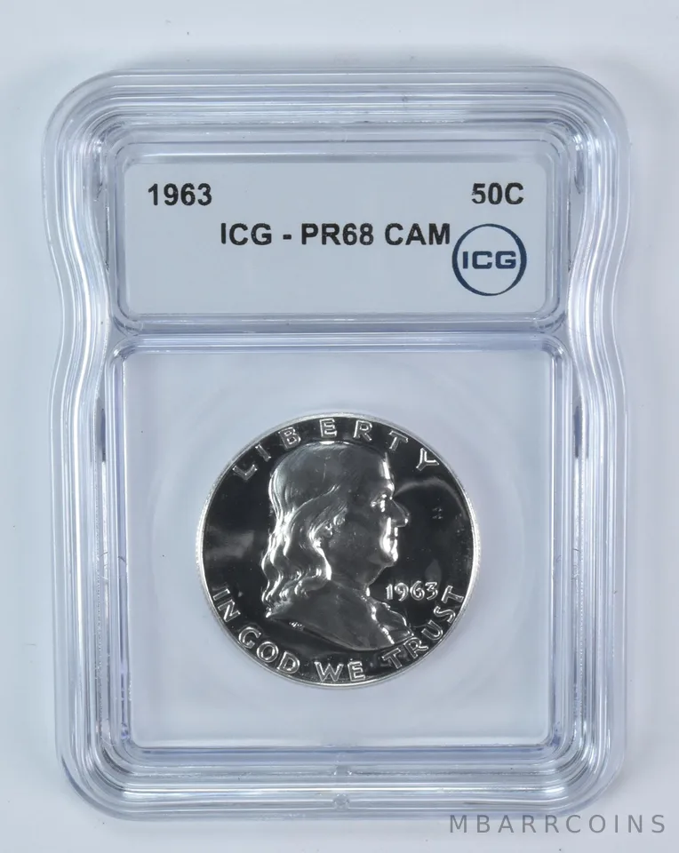1963 Franklin Half Dollar PR68 CAM ICG