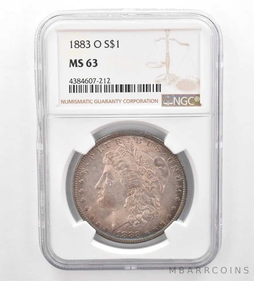 1883-O Morgan Silver Dollar MS63 NGC Beautiful Tone *7420