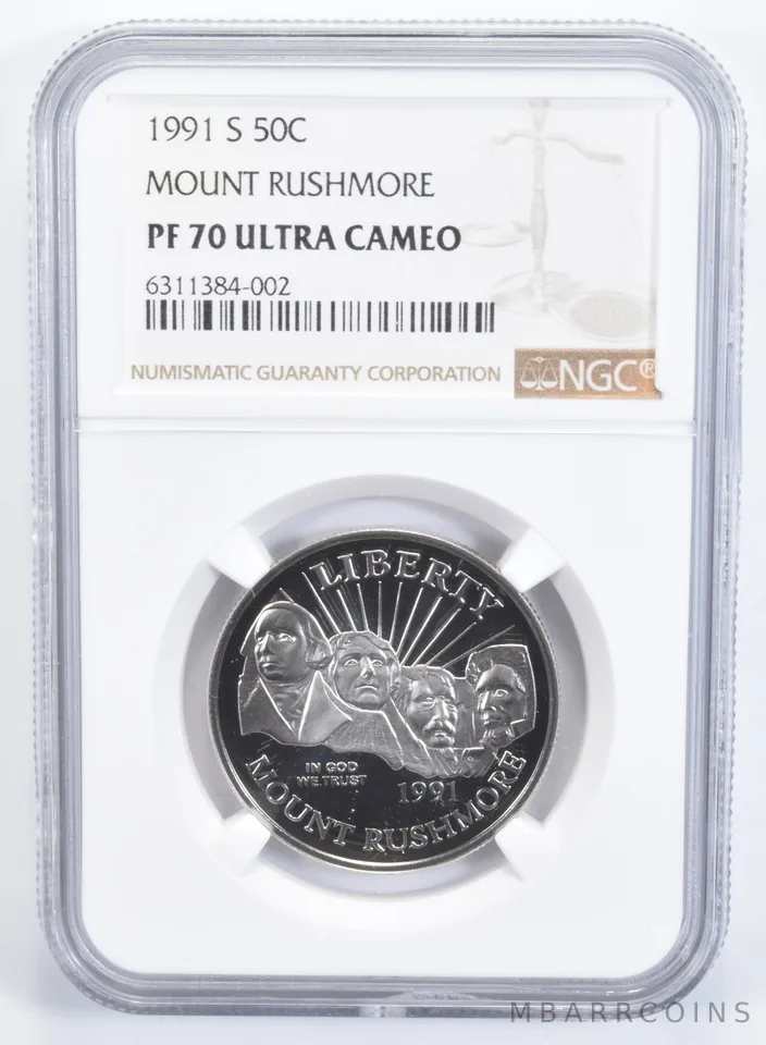 1991-S Mount Rushmore Commemorative Half Dollar PF70 NGC